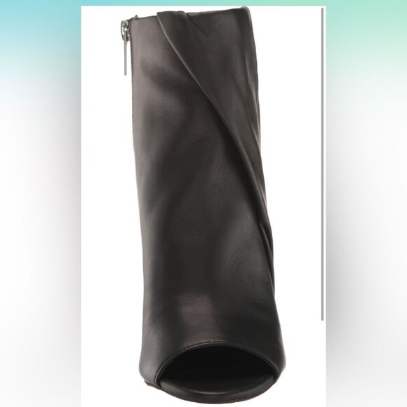 ♥️ Vince Camuto Black Peep-Toe Heeled Boots - Picture 8 of 16